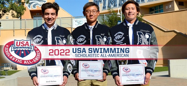 THREE NORTHWOOD SWIMMERS ACHIEVE USA SWIMMING SCHOLASTIC ALL-AMERICAN FOR 2022 SEASON